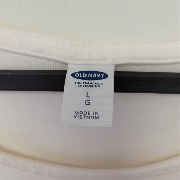 Old Navy Cold Shoulder Swing Ruffle Top Cream L - Picture 3 of 6